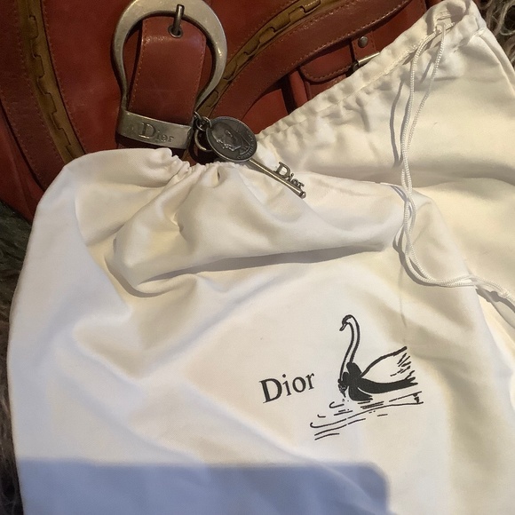 Christian Dior Gaucho Saddle Bag Leather Silver Coin Charm One Shoulder - Picture 14 of 14